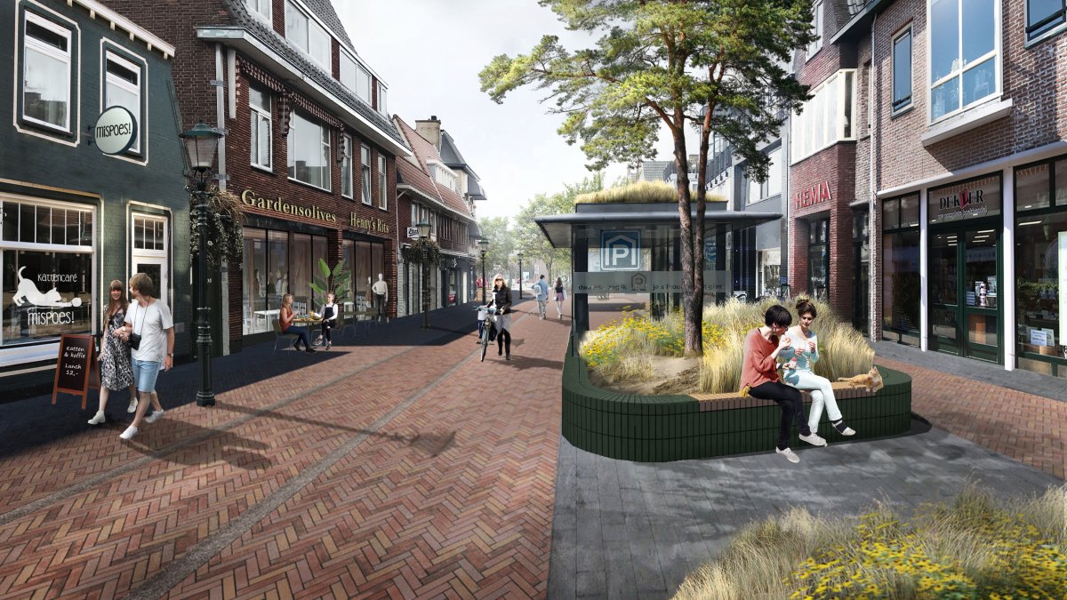 Plaatsing nieuwe plantenbakken in dorpskern